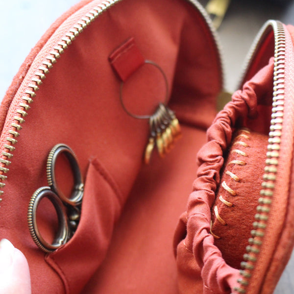 Woolen Zippered Notions Pouch Set