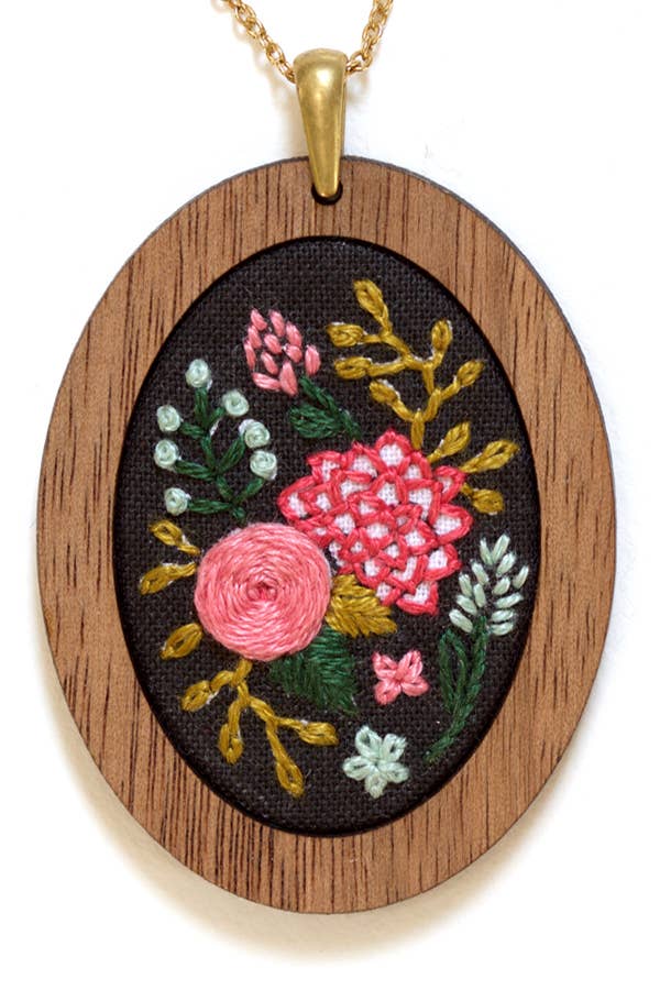 Wildflowers Pendant Embroidery Kit
