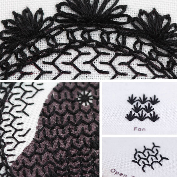 Crow - Embroidery Stitch Sampler