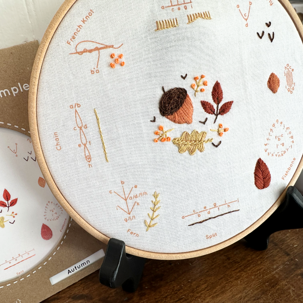 Autumn - Embroidery Stitch Sampler