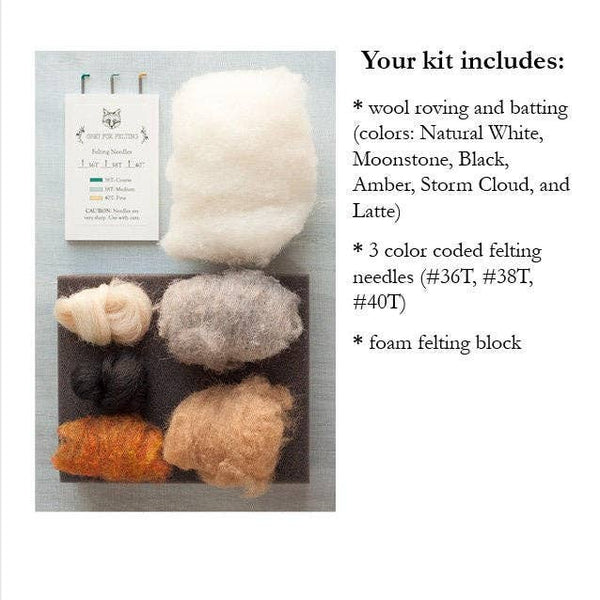 Barn Owl Needle Felting Kit (Intermediate)