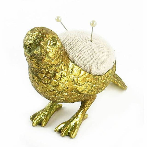 Vintage Brass Bird Pincushion