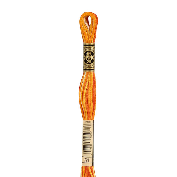 51 Pumpkin Ombre - DMC Six Strand Embroidery Floss