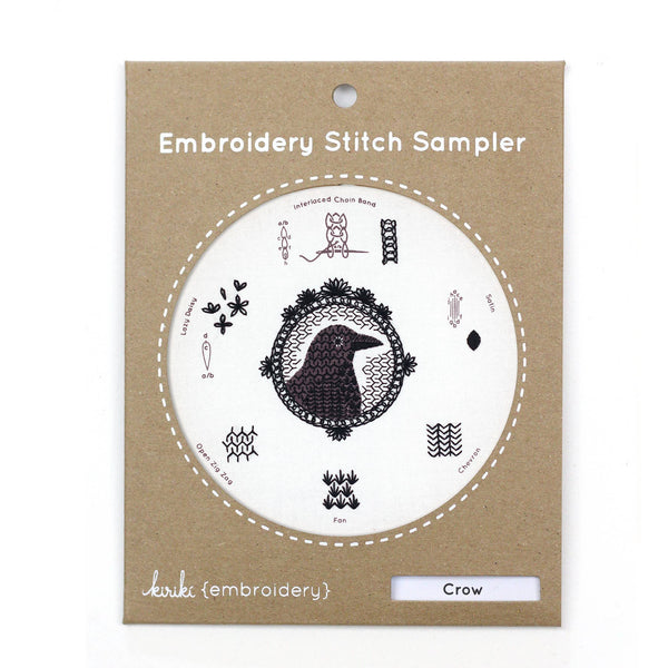 Crow - Embroidery Stitch Sampler