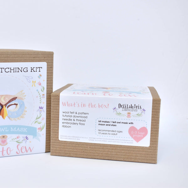 Felt Owl Mask Hand Sewing Kit