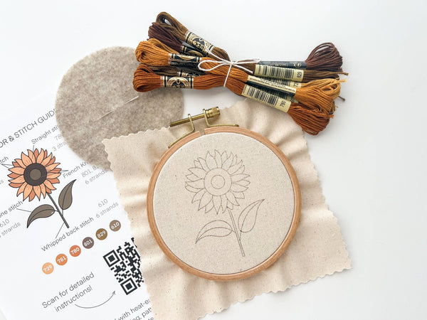 Sunflower Embroidery Kit