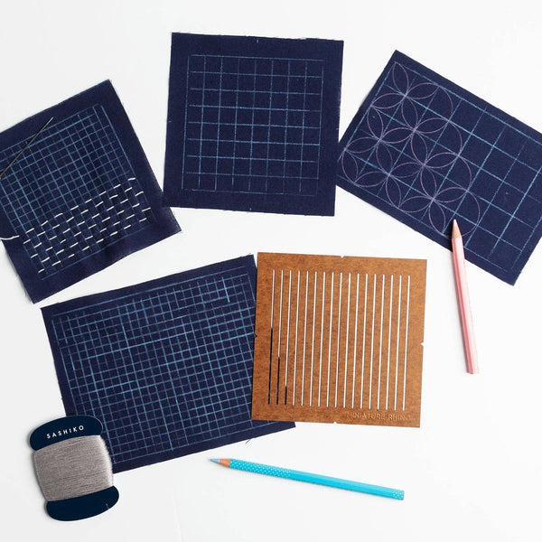 Grid Sashiko Stencil