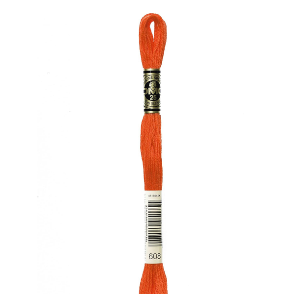 608 Poppy - DMC Six Strand Embroidery Floss