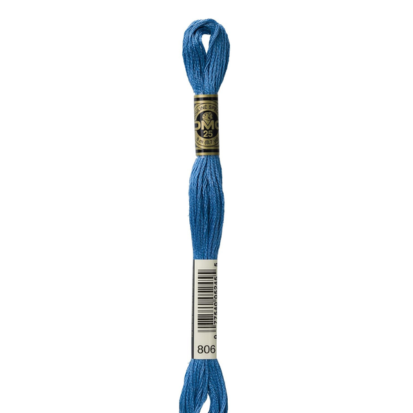 806 Dark Peacock Blue - DMC Six Strand Embroidery Floss