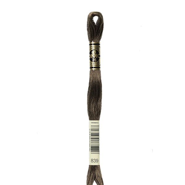 839 Root Brown - DMC Six Strand Embroidery Floss