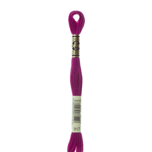 917 Dark Magenta - DMC Six Strand Embroidery Floss