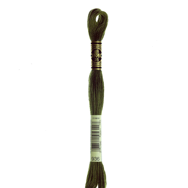 936 Oak Moss - DMC Six Strand Embroidery Floss