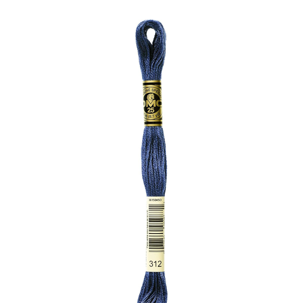 312 Midnight Blue - DMC Six Strand Embroidery Floss