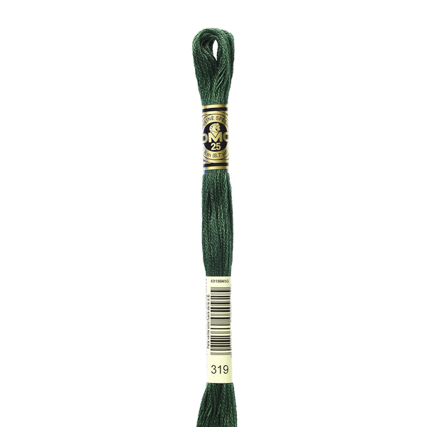 319 Shaded Green DMC Six Strand Embroidery Floss
