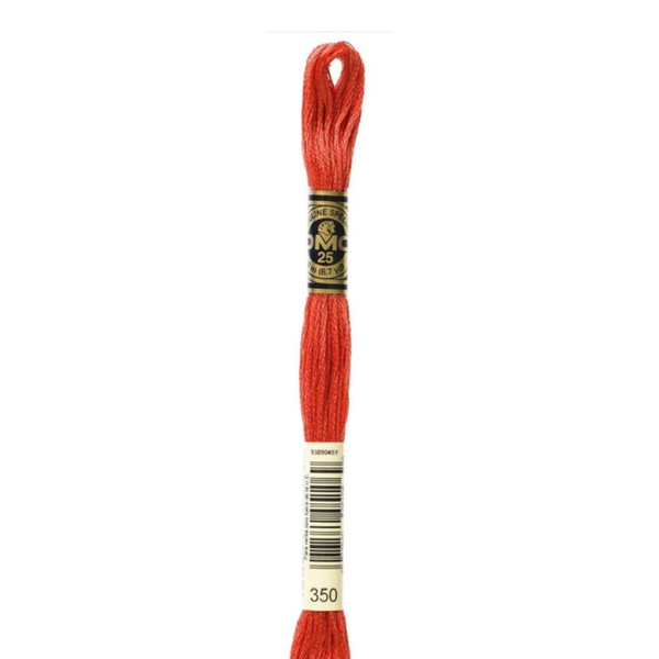 350 Vermillion - DMC Six Strand Embroidery Floss