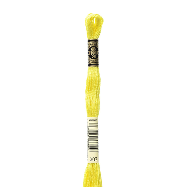 307 Lemon - DMC Six Strand Embroidery Floss