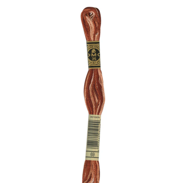 69 Mahogany Ombre - DMC Six Strand Embroidery Floss