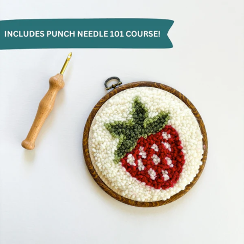 Strawberry Punch Needle Kit