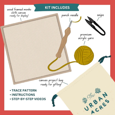 Spring Bee Punch Needle Frame Kit