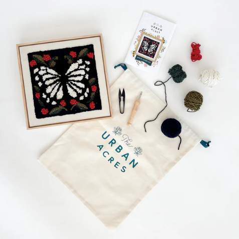 Spring Butterfly Punch Needle Frame Kit