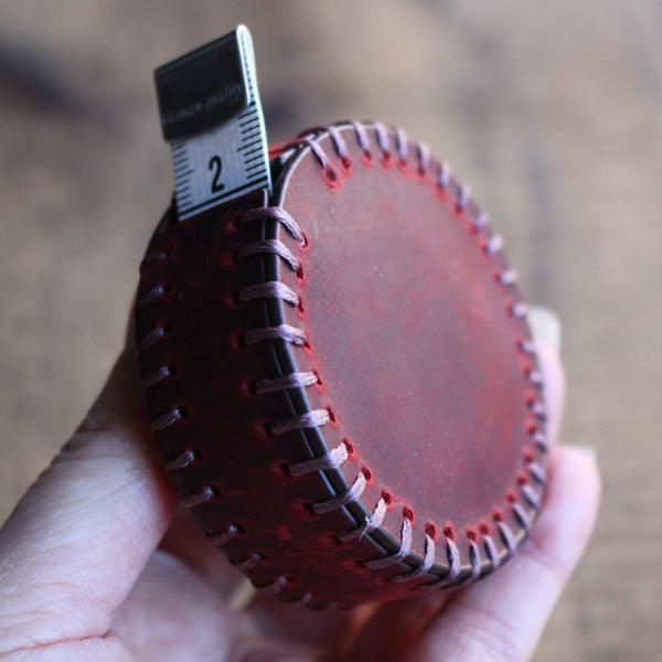 Hand-Stitched Leather Tape Measure