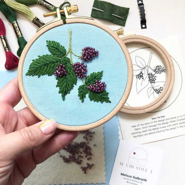 Beaded Berries Embroidery Kit