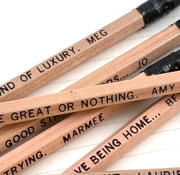 Little Women Book Quote Pencils