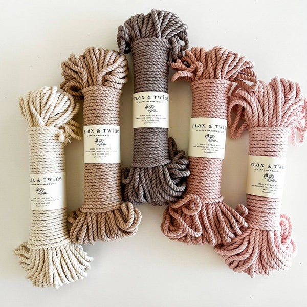 Flax & Twine 5mm Brenn Twisted Cotton Rope