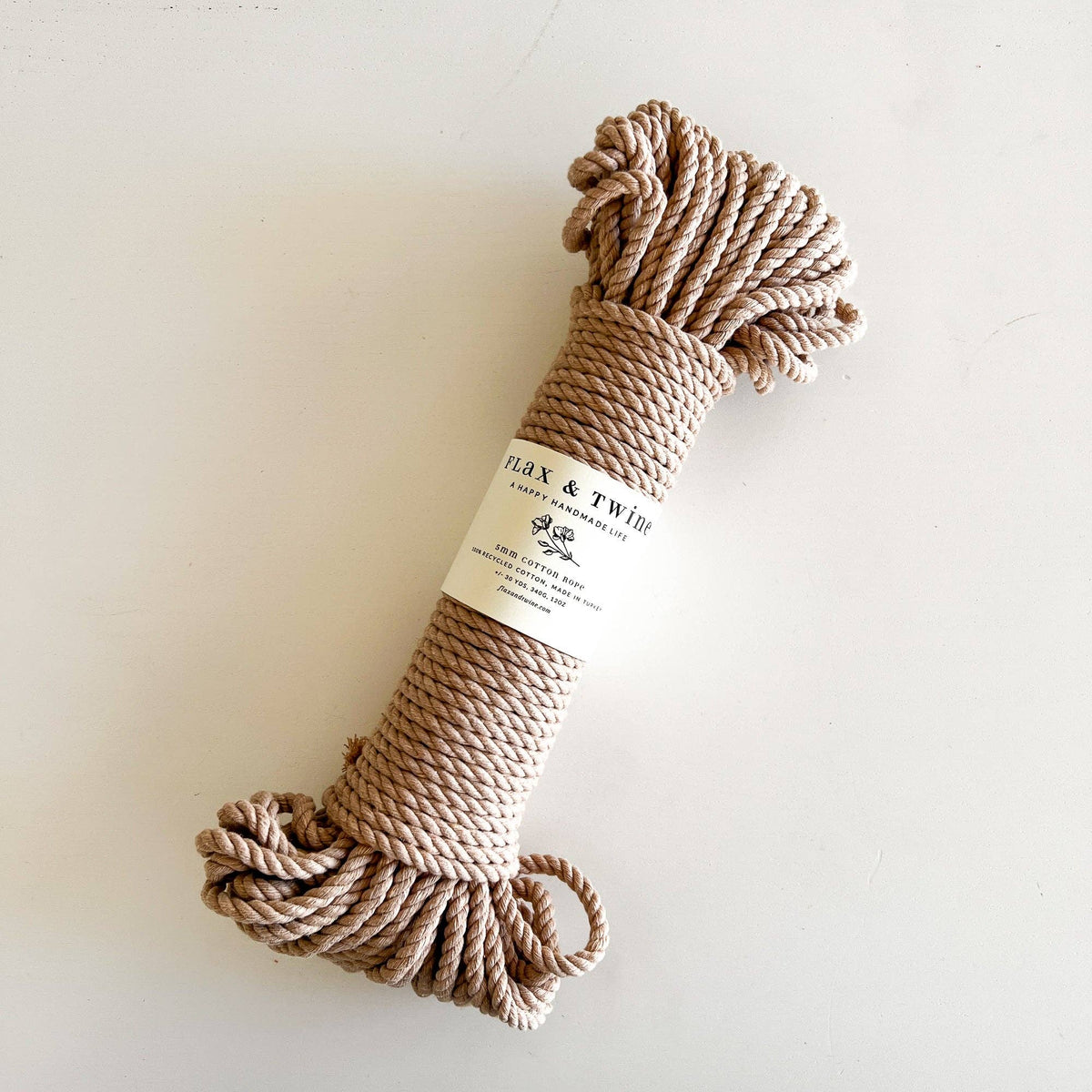 Flax & Twine 5mm Brenn Twisted Cotton Rope – Olde School Fiber & Craft