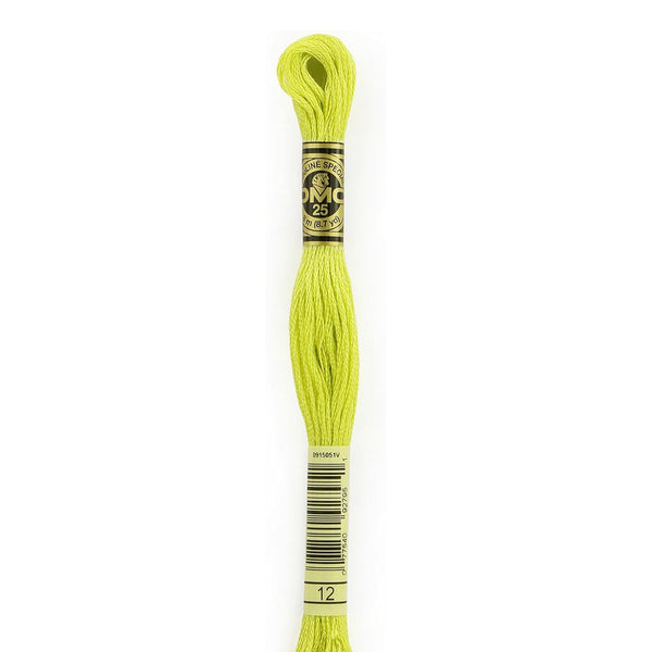 12 Citrus Yellow  - DMC Six Strand Embroidery Floss
