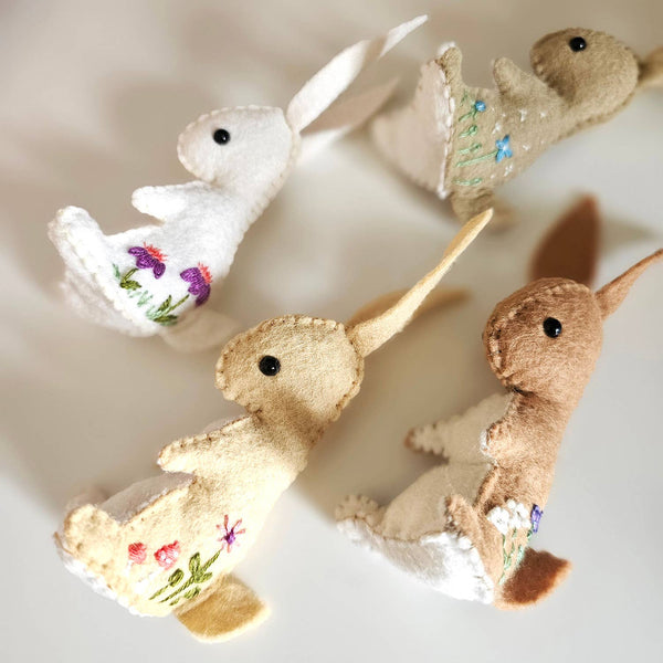 Embroidered Felt Bunny Kit