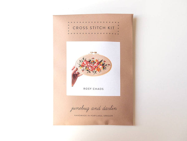 Rosy Chaos Cross-stitch Kit