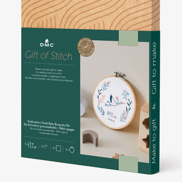 Baby Stork Keepsake Embroidery Kit