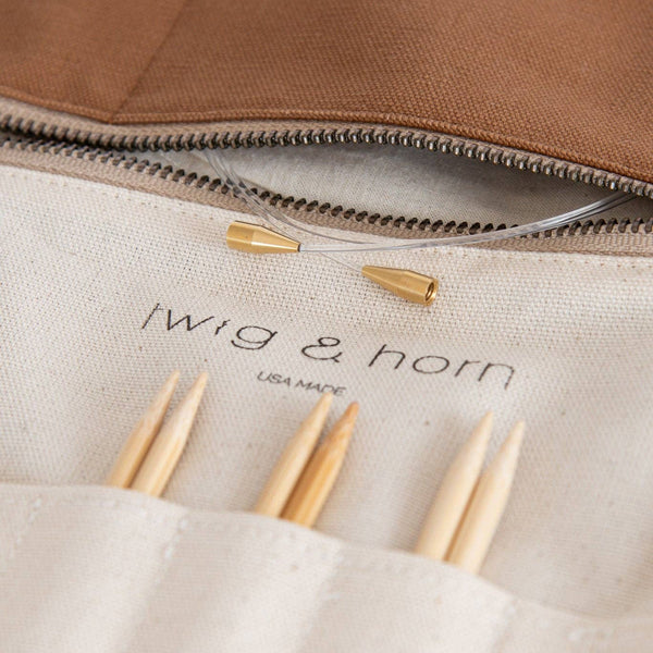 Canvas Interchangeable Knitting Needle Case