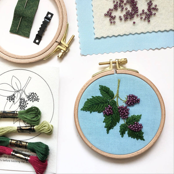 Beaded Berries Embroidery Kit