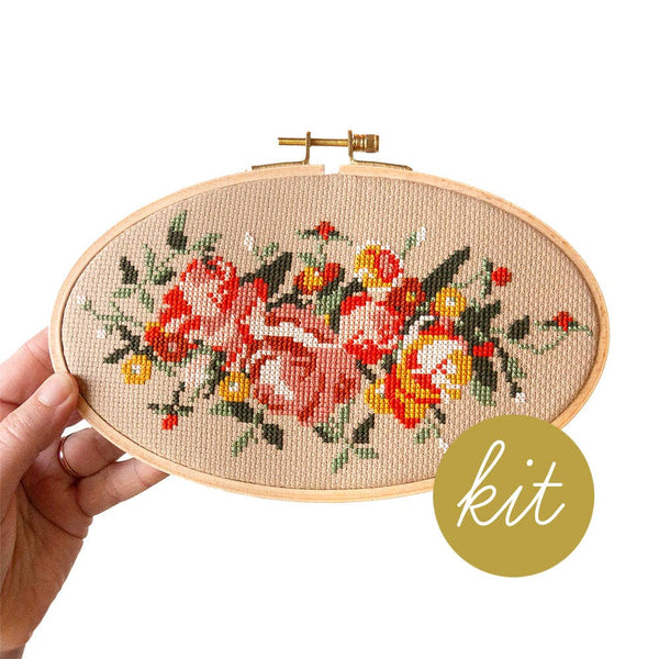 Rosy Chaos Cross-stitch Kit