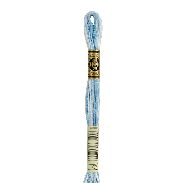 67 Baby Blue Ombre  - DMC Six Strand Embroidery Floss