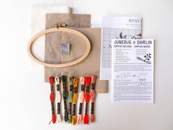 Rosy Chaos Cross-stitch Kit