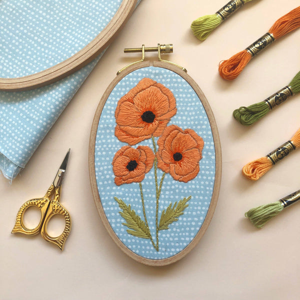 Poppies Embroidery Kit