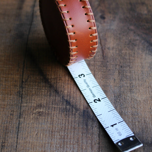 Hand-Stitched Leather Tape Measure