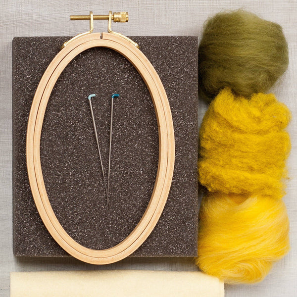 Goldenrod Wall Hanging Needle Felting Kit (Beginner)