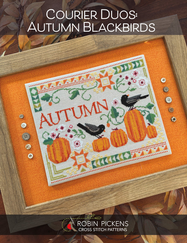 Autumn Blackbirds - Courier Duos Pattern