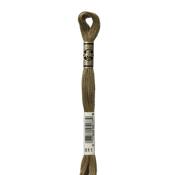 611 Umber - DMC Six Strand Embroidery Floss