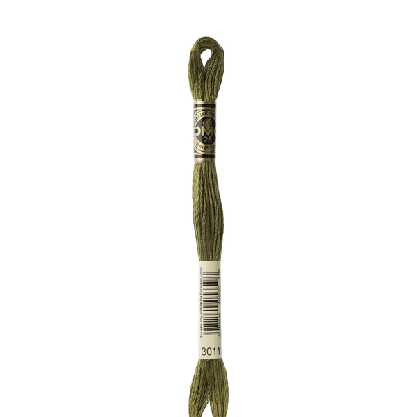 3011 Deep Olive  - DMC Six Strand Embroidery Floss