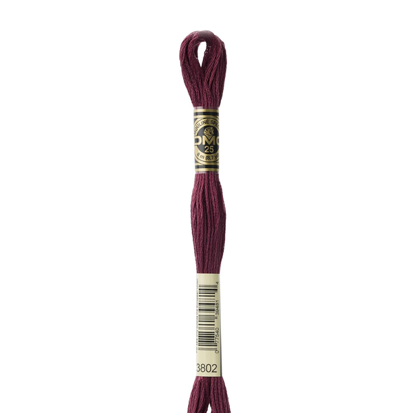 3802 Aubergine  - DMC Six Strand Embroidery Floss