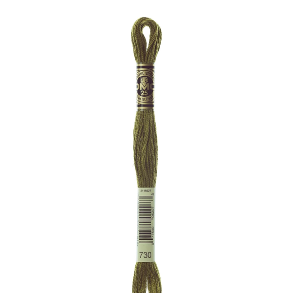 730 Khaki - DMC Six Strand Embroidery Floss