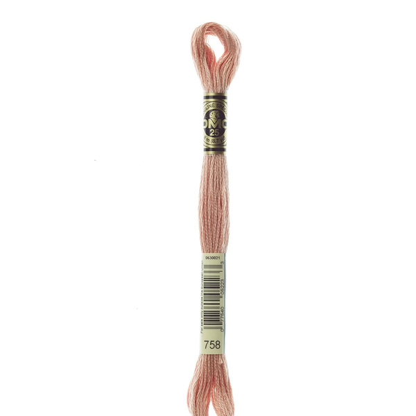 758 Pink Dawn  - DMC Six Strand Embroidery Floss