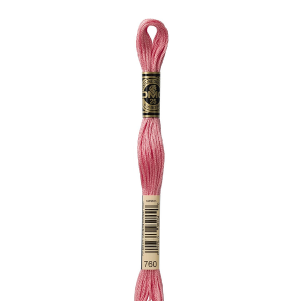 760 Dusty Pink  - DMC Six Strand Embroidery Floss