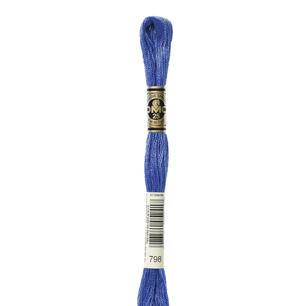 798 Cobalt Blue  - DMC Six Strand Embroidery Floss