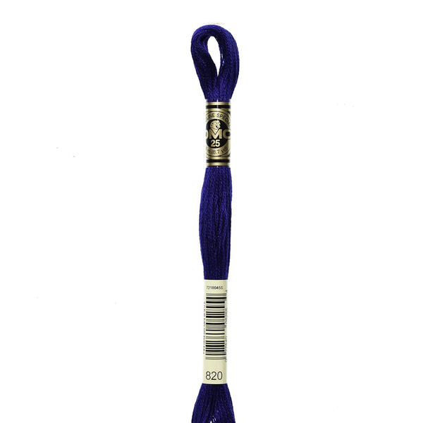 820 Royal Blue  - DMC Six Strand Embroidery Floss